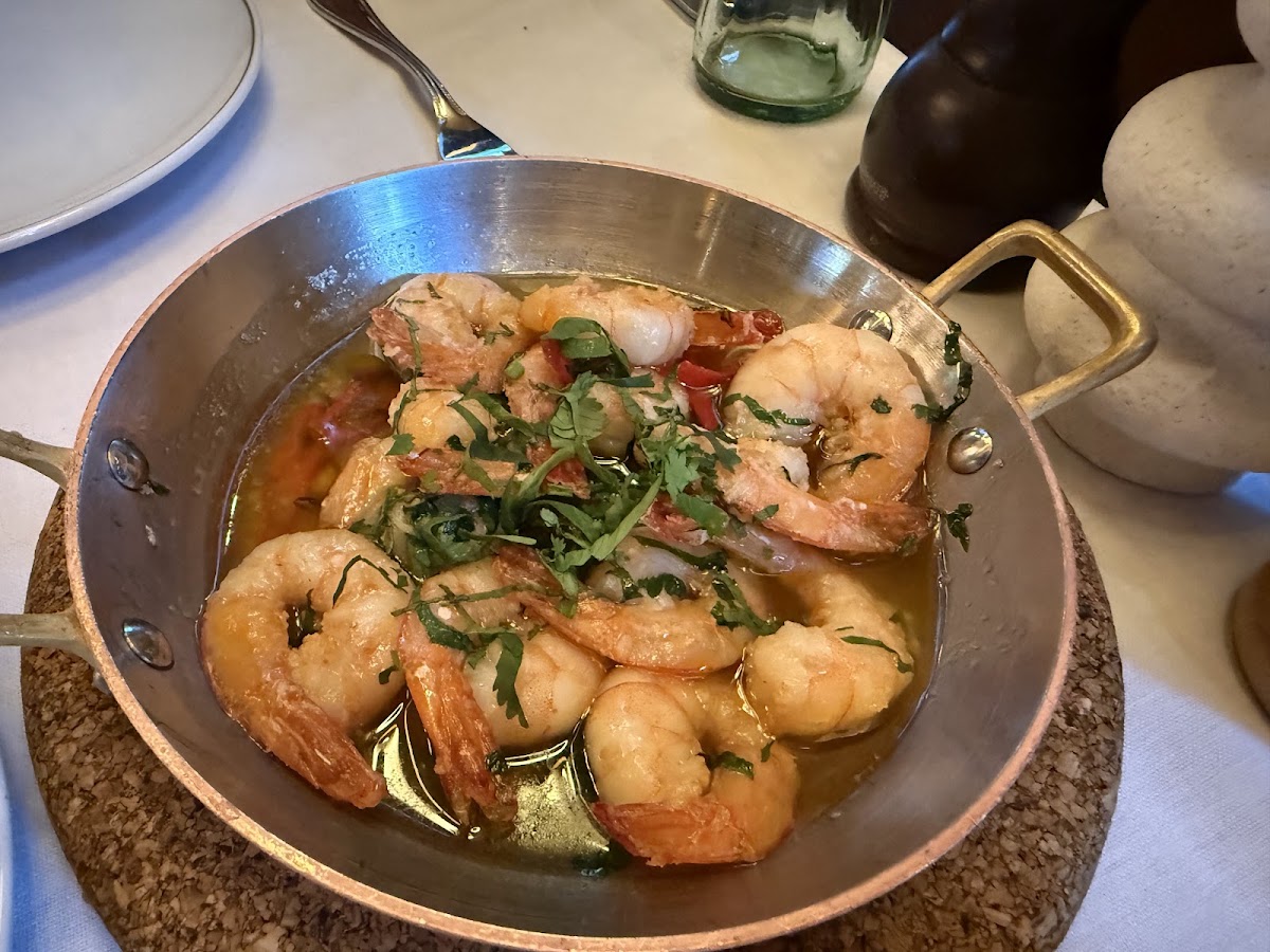Garlic prawns